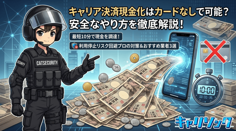 キャリア決済現金化はカードなしで可能？安全なやり方を徹底解説！