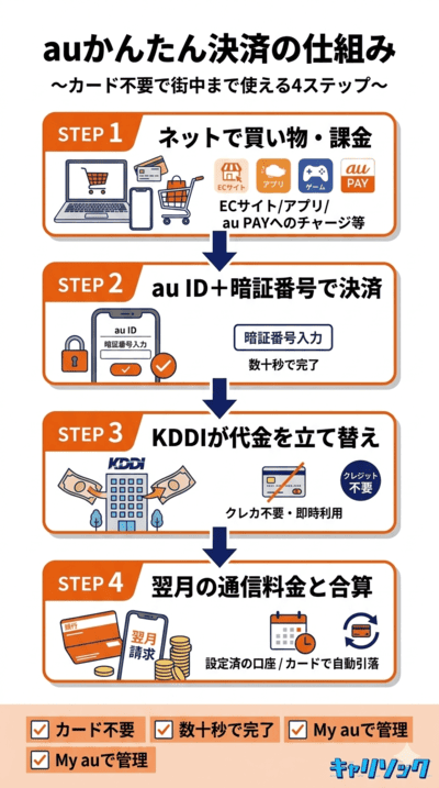 auかんたん決済とは？基本的な仕組みを解説｜auかんたん決済現金化