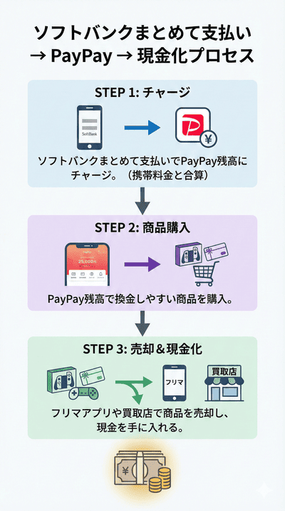 PayPayにチャージして現金化する方法