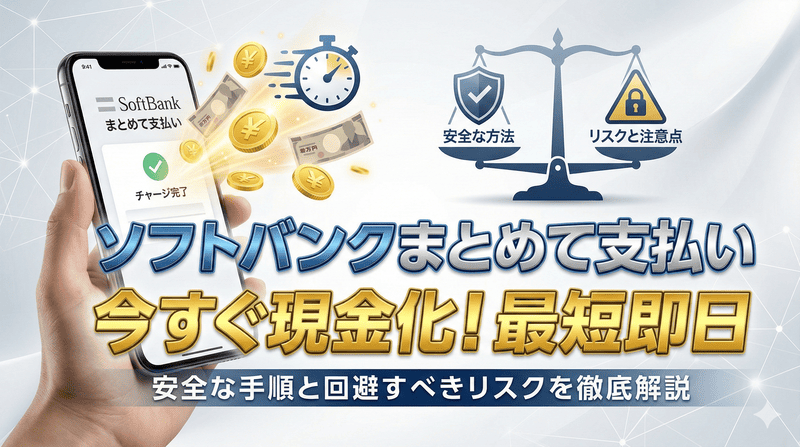 ソフトバンクまとめて支払いで今すぐ現金化！即日振込可能な安全な方法とリスクを解説！