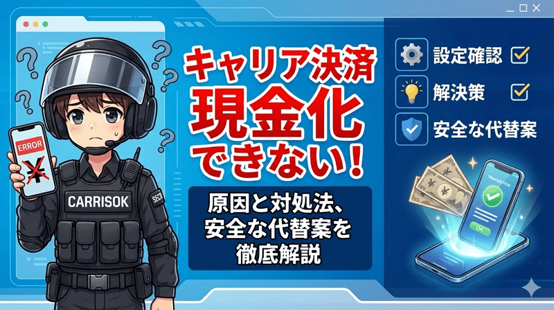 キャリア決済現金化できない！原因と対処法、安全な代替案を徹底解説