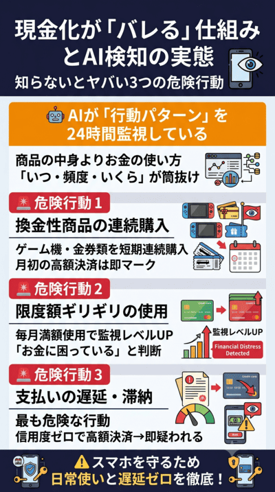 d払い現金化が「バレる」と言われる理由と検知システム