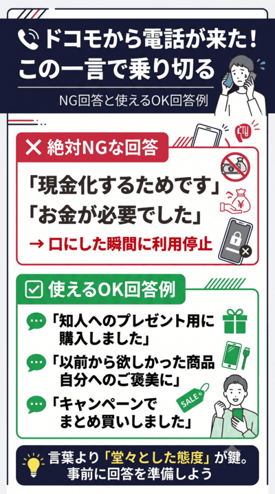 ドコモから電話が来た！その時使える「自然な言い訳」