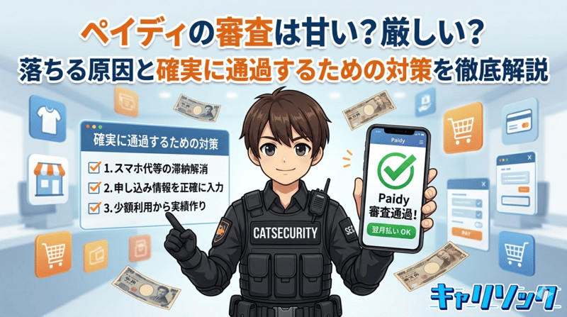 ペイディの審査は甘い?厳しい?落ちる原因と確実に通過するための対策を徹底解説