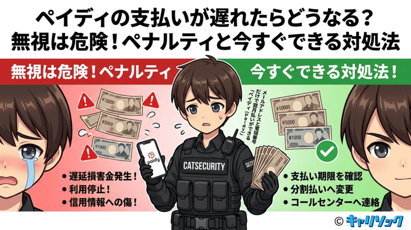 ペイディの支払いが遅れたらどうなる?無視は危険!ペナルティと今すぐできる対処法