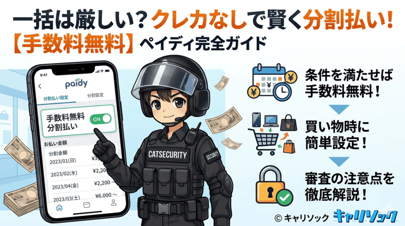 【手数料無料】ペイディ（Paidy）の分割払い完全ガイド！やり方や審査の注意点を徹底解説