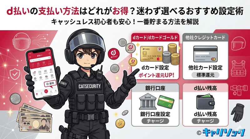 d払いの支払い方法はどれがお得?迷わず選べるおすすめ設定術