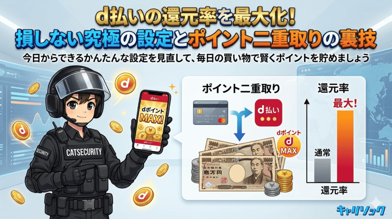 d払いの還元率を最大化!損しない究極の設定とポイント二重取りの裏技