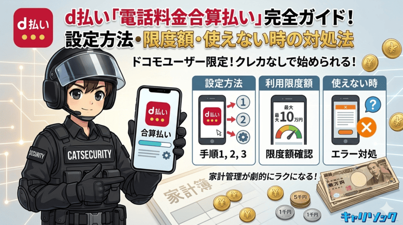 d払い「電話料金合算払い」完全ガイド!設定方法・限度額・使えない時の対処法