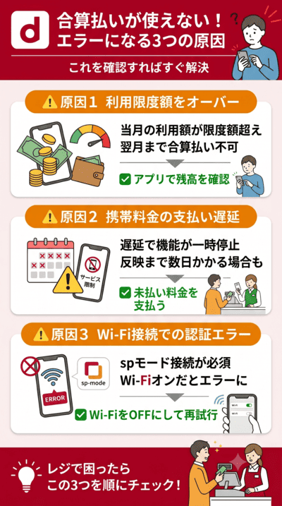 電話料金合算払いが使えない・エラーになる原因