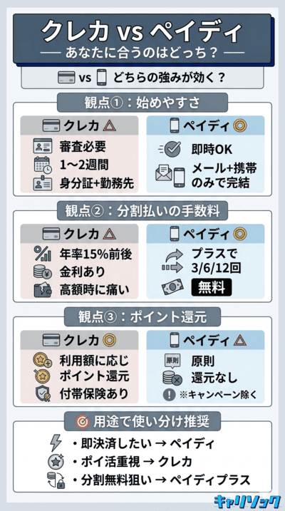 クレジットカードと比較したペイディのメリットとデメリット｜ペイディの危険性