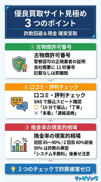 買取サイト選びのポイントと安全な利用方法