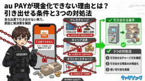 au PAYが現金化できない理由とは？引き出せる条件と3つの対処法