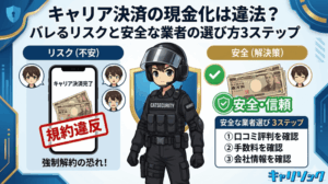 キャリア決済の現金化は違法?バレるリスクと安全な業者の選び方3ステップ
