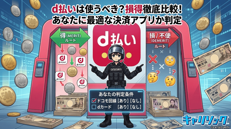 d払いは使うべき？損得と不便さを徹底比較してあなたに最適な決済アプリか判定