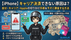 【iPhone】キャリア決済できない原因は？Apple・キャリア・自分の切り分け手順と今すぐ課金する方法