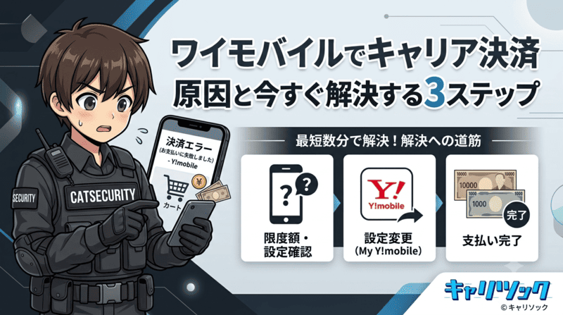 ワイモバイルでキャリア決済できない原因と今すぐ解決する3ステップ