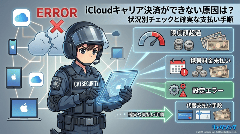 iCloudキャリア決済ができない原因は？状況別チェックと確実な支払い手順