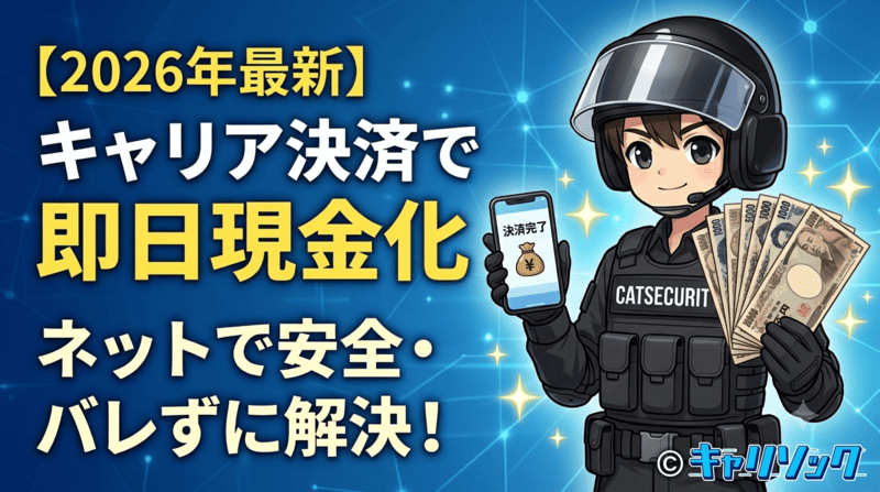 【2026年最新】キャリア決済をネットで安全に即日現金化する方法とメリット